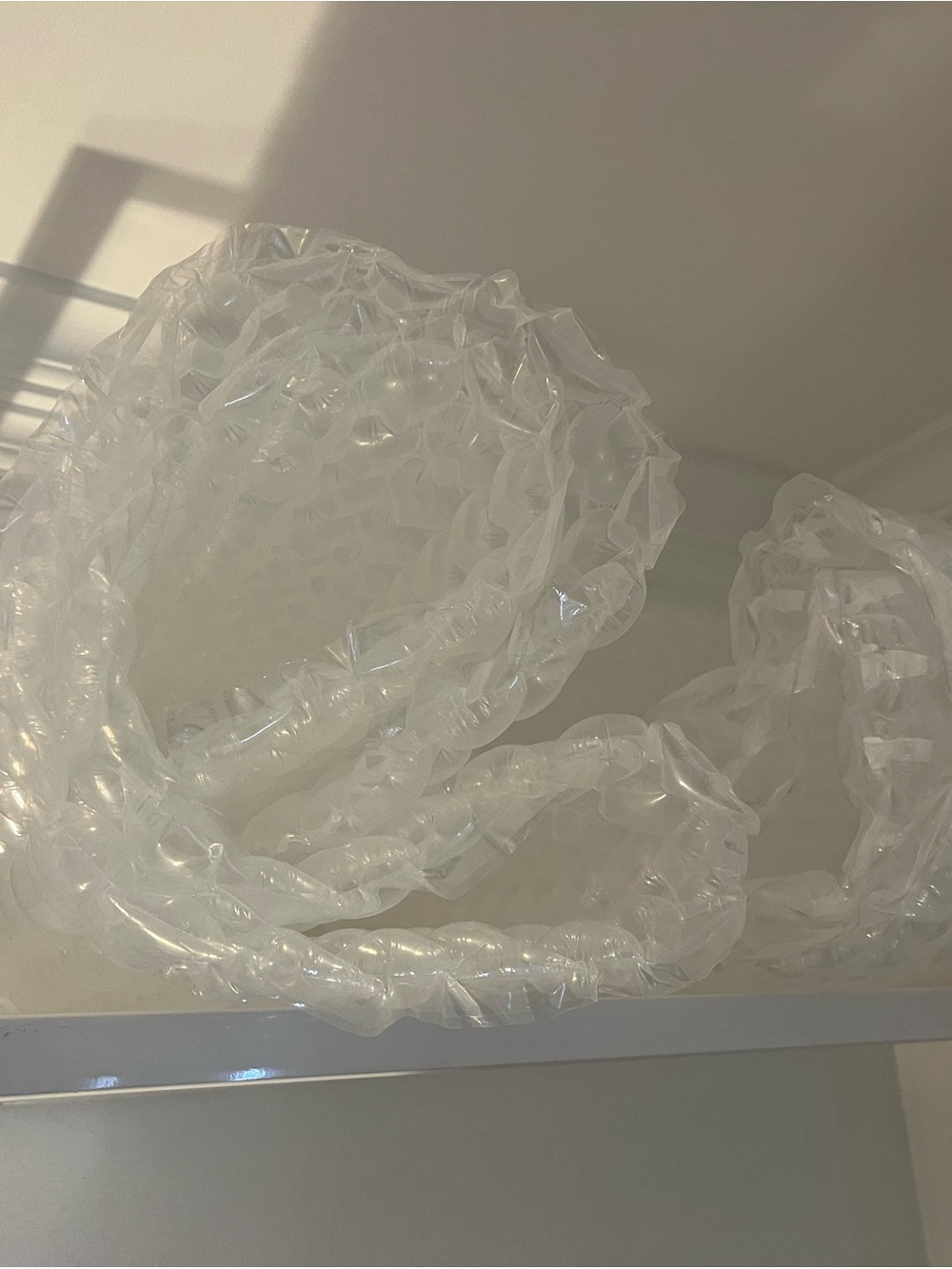 Clear Decorative Bubble Wrap Accent - White/Clear